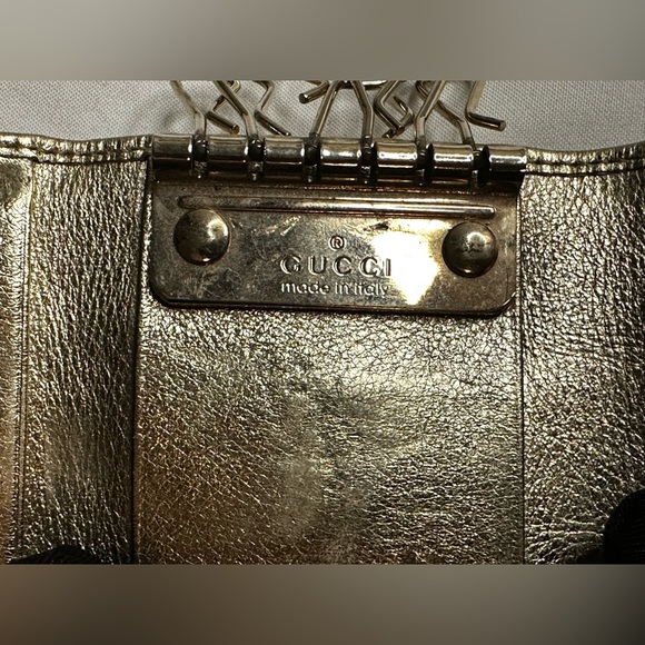 Authentic GUCCI Gold Monogram Key Holder GUC - Picture 9 of 17